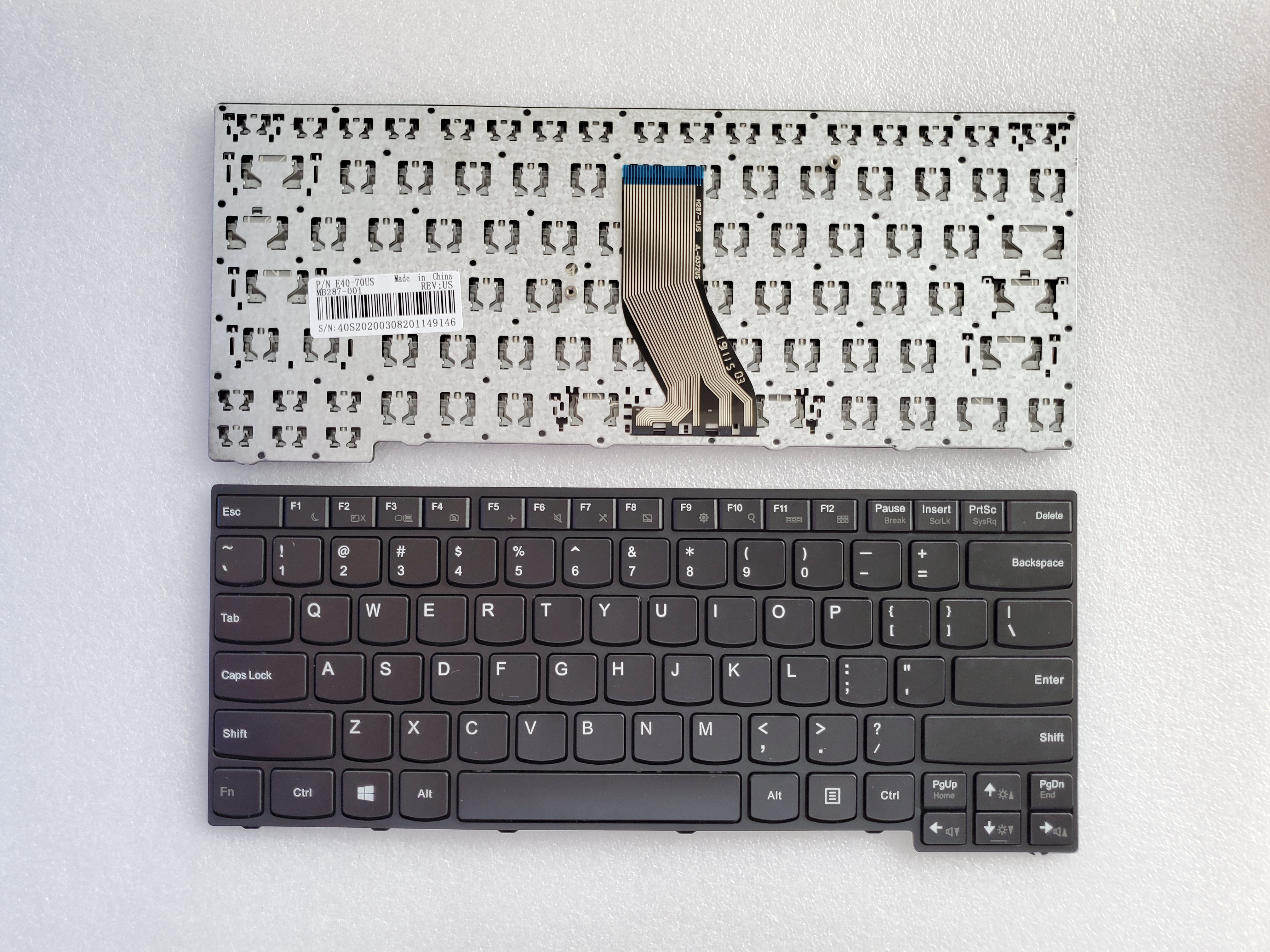 Picture of New Replacement Laptop Keyboard For LENOVO E40-70 BLACK FRAME BLACK (OEM) US Layout